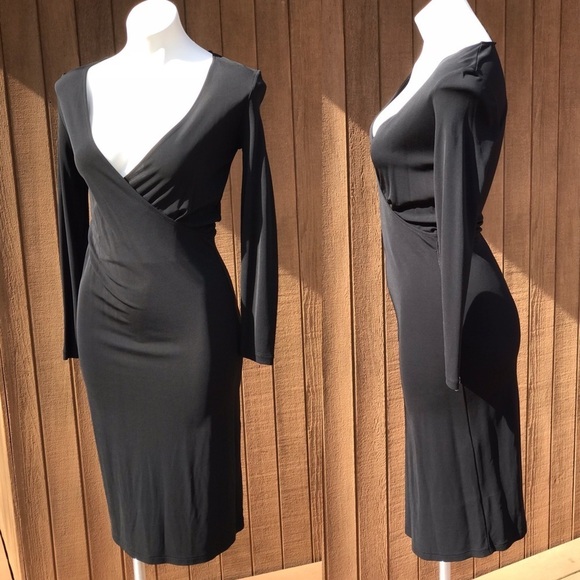 Ralph Lauren Long Sleeve Dress Black Petite Small - Picture 2 of 8